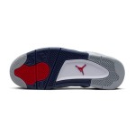 Air Jordan 4 Retro Midnight Navyスニーカー 白いレザーとネイビーアクセントのAir Jordan 4 Retro Midnight Navyスニーカー
