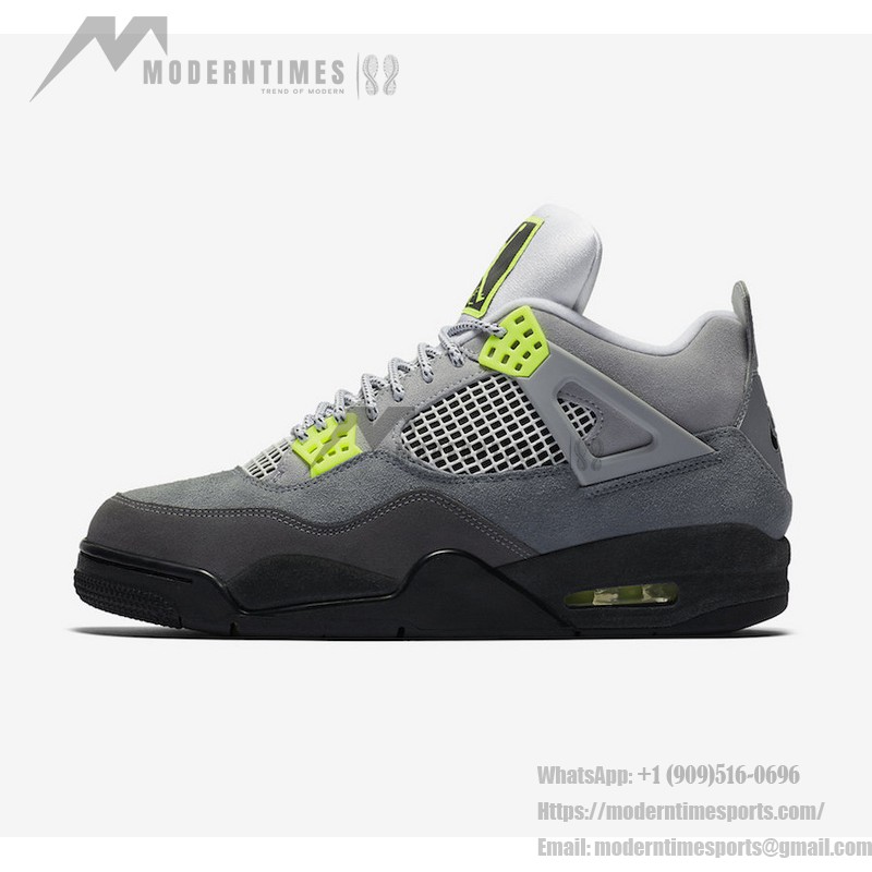 Air Jordan 4 Retro SE Neon 95 CT5342-007 - グレーとネオンのアクセント グレーとネオンの Air Jordan 4 Retro SE Neon 95 CT5342-007 スニーカー
