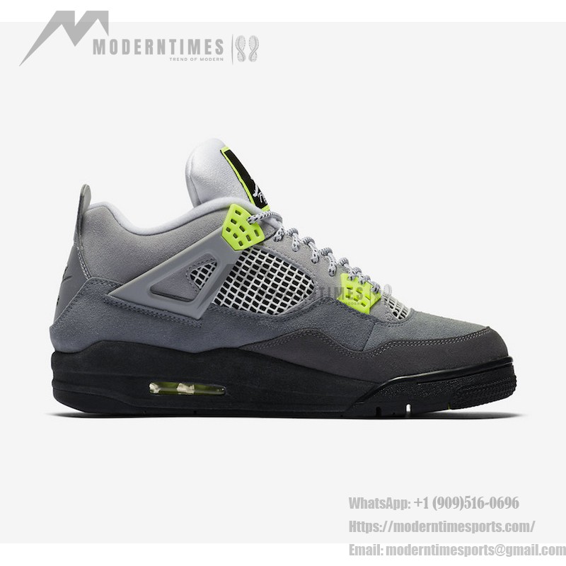 Air Jordan 4 Retro SE Neon 95 CT5342-007 - グレーとネオンのアクセント グレーとネオンの Air Jordan 4 Retro SE Neon 95 CT5342-007 スニーカー