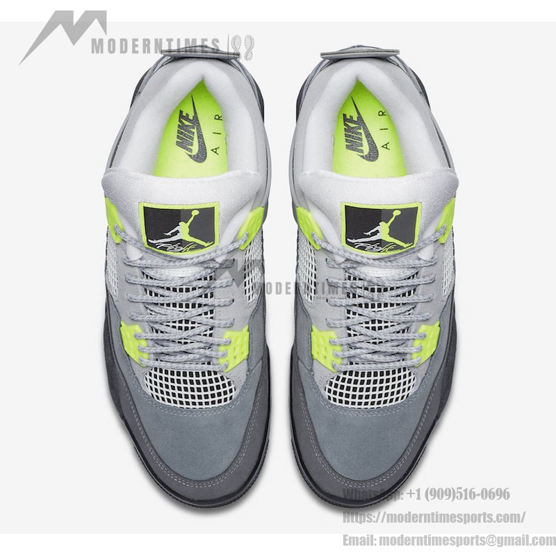 Air Jordan 4 Retro SE Neon 95 CT5342-007 - グレーとネオンのアクセント グレーとネオンの Air Jordan 4 Retro SE Neon 95 CT5342-007 スニーカー