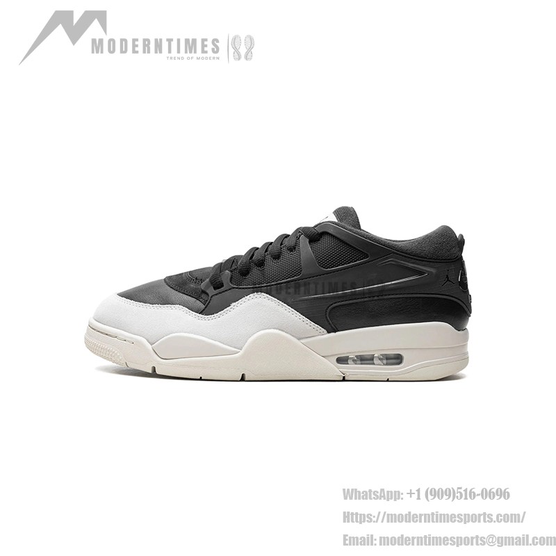 Air Jordan 4 RM "Black Sail" FQ7939-001 - ローカットストリートウェアスニーカー Air Jordan 4 RM "Black Sail" FQ7939-001 ブラックとホワイトのローカットスニーカー