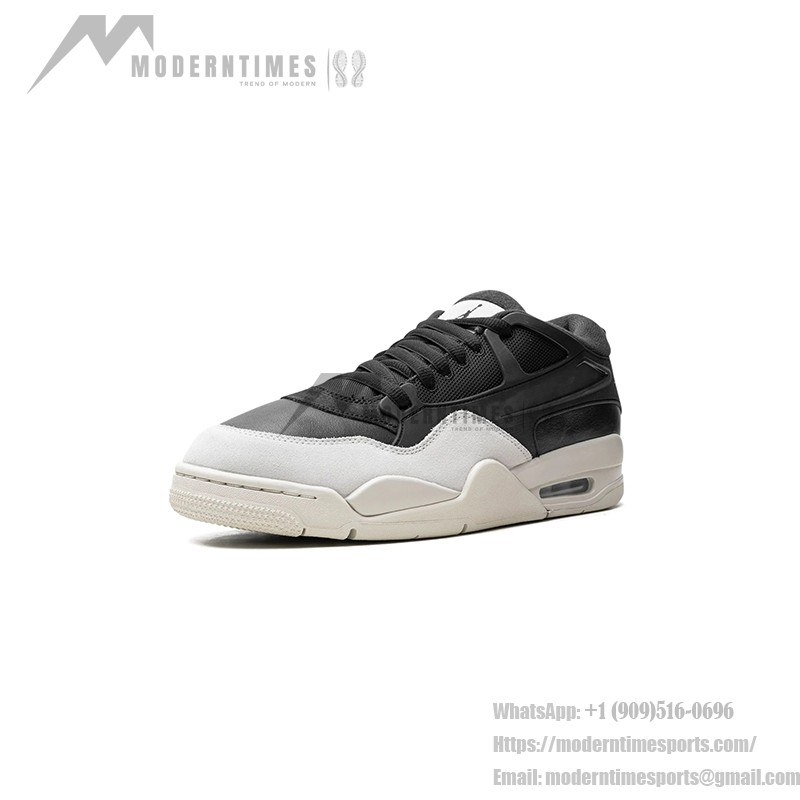 Air Jordan 4 RM "Black Sail" FQ7939-001 - ローカットストリートウェアスニーカー Air Jordan 4 RM "Black Sail" FQ7939-001 ブラックとホワイトのローカットスニーカー