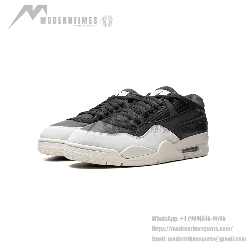 Air Jordan 4 RM "Black Sail" FQ7939-001 - ローカットストリートウェアスニーカー Air Jordan 4 RM "Black Sail" FQ7939-001 ブラックとホワイトのローカットスニーカー