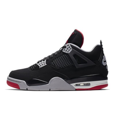 Air Jordan 4 Retro OG Bred 2019 308497-060 スニーカー - クラシックな黒と赤の配色、伝説のデザイン再現