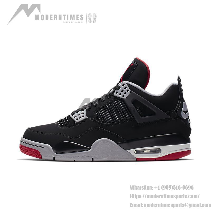 Air Jordan 4 Retro OG Bred 2019 308497-060 スニーカー Air Jordan 4 Retro OG Bred 2019 308497-060 スニーカー - クラシックな黒と赤のデザイン