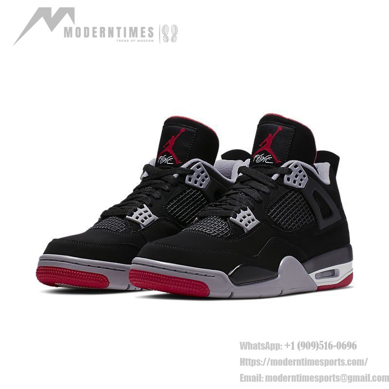Air Jordan 4 Retro OG Bred 2019 308497-060 スニーカー Air Jordan 4 Retro OG Bred 2019 308497-060 スニーカー - クラシックな黒と赤のデザイン