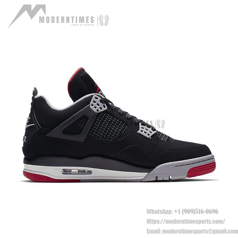 Air Jordan 4 Retro OG Bred 2019 308497-060 スニーカー Air Jordan 4 Retro OG Bred 2019 308497-060 スニーカー - クラシックな黒と赤のデザイン
