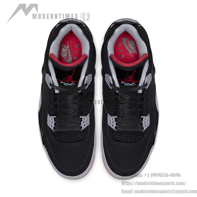 Air Jordan 4 Retro OG Bred 2019 308497-060 スニーカー Air Jordan 4 Retro OG Bred 2019 308497-060 スニーカー - クラシックな黒と赤のデザイン
