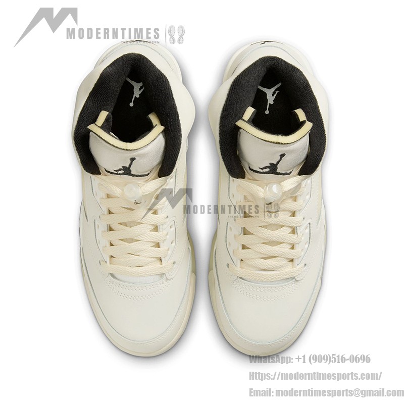 Air Jordan 5 SE レトロ FN7405-100 オフホワイトレザー、斑点入りミッドソール