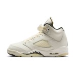 Air Jordan 5 SE レトロ FN7405-100 オフホワイトレザー、斑点入りミッドソール