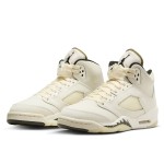 Air Jordan 5 SE レトロ FN7405-100 オフホワイトレザー、斑点入りミッドソール