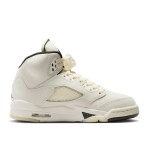 Air Jordan 5 SE レトロ FN7405-100 オフホワイトレザー、斑点入りミッドソール
