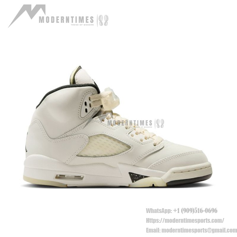 Air Jordan 5 SE レトロ FN7405-100 オフホワイトレザー、斑点入りミッドソール