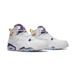 Air Jordan 6 Flight Club '91 'Lakers' – クラシックなバスケットボールシューズ Air Jordan 6 Flight Club '91 'Lakers' DC7329-105 – ホワイト、パープル、ゴールドスニーカー