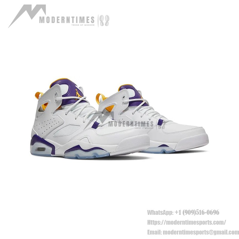 Air Jordan 6 Flight Club '91 'Lakers' – クラシックなバスケットボールシューズ Air Jordan 6 Flight Club '91 'Lakers' DC7329-105 – ホワイト、パープル、ゴールドスニーカー