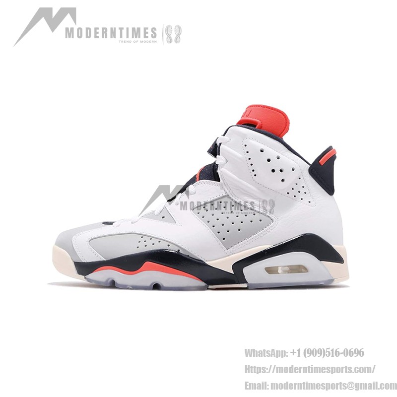 Air Jordan 6 "White/Infrared" 384665-104 | Men's/Women's High-Top Sneakers Air Jordan 6 "White/Infrared" 384665-104 | High-Top Basketball Sneakers for Men and Women