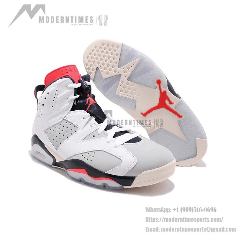 Air Jordan 6 "White/Infrared" 384665-104 | Men's/Women's High-Top Sneakers Air Jordan 6 "White/Infrared" 384665-104 | High-Top Basketball Sneakers for Men and Women