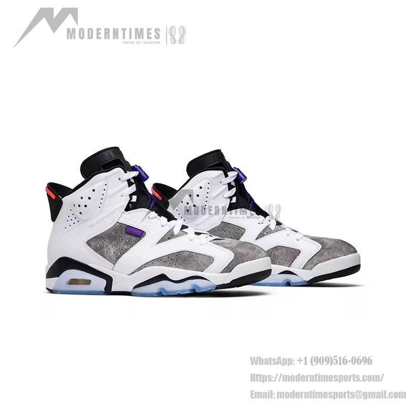 Air Jordan 6 Retro 'Flint' – アイコニックなバスケットボールシューズ Air Jordan 6 Retro 'Flint' CI3125-100 – ホワイト、グレー、パープルスニーカー