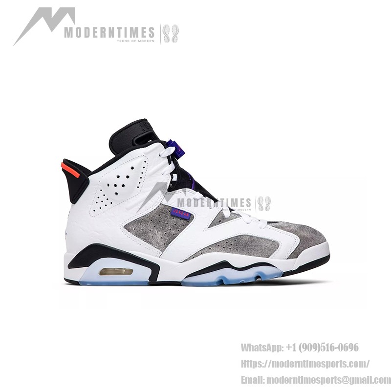 Air Jordan 6 Retro 'Flint' – アイコニックなバスケットボールシューズ Air Jordan 6 Retro 'Flint' CI3125-100 – ホワイト、グレー、パープルスニーカー