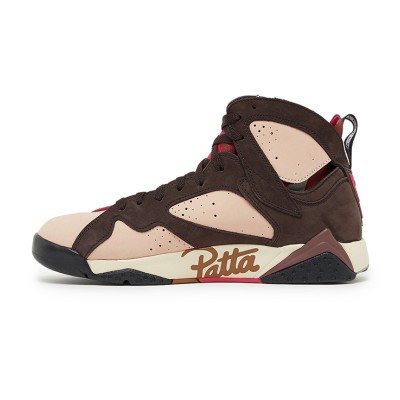 エア ジョーダン 7 レトロ x Patta "シマー" AT3375-200 - ピンクとブラウンのハイカットバスケットシューズ、レトロコラボ、スタイリッシュで快適