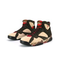 エア ジョーダン 7 レトロ x Patta "シマー" AT3375-200 - ピンクとブラウンのハイカットバスケットシューズ、レトロコラボ、スタイリッシュで快適
