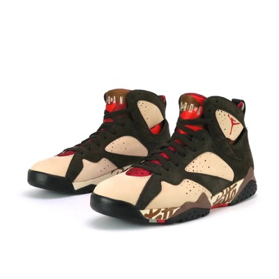 エア ジョーダン 7 レトロ x Patta "シマー" AT3375-200 - ピンクとブラウンのハイカットバスケットシューズ、レトロコラボ、スタイリッシュで快適