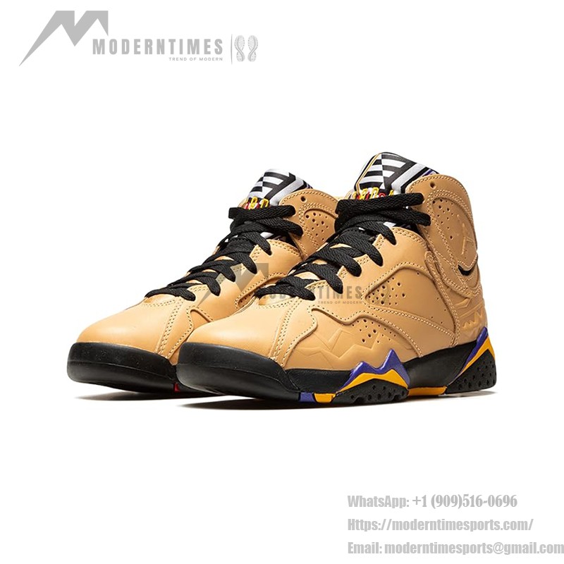 Air Jordan 7 Retro SE "Afrobeats" - レトロハイカットスニーカー Air Jordan 7 Retro SE "Afrobeats" DZ4729-200 ベージュとパープルのハイカットスニーカー