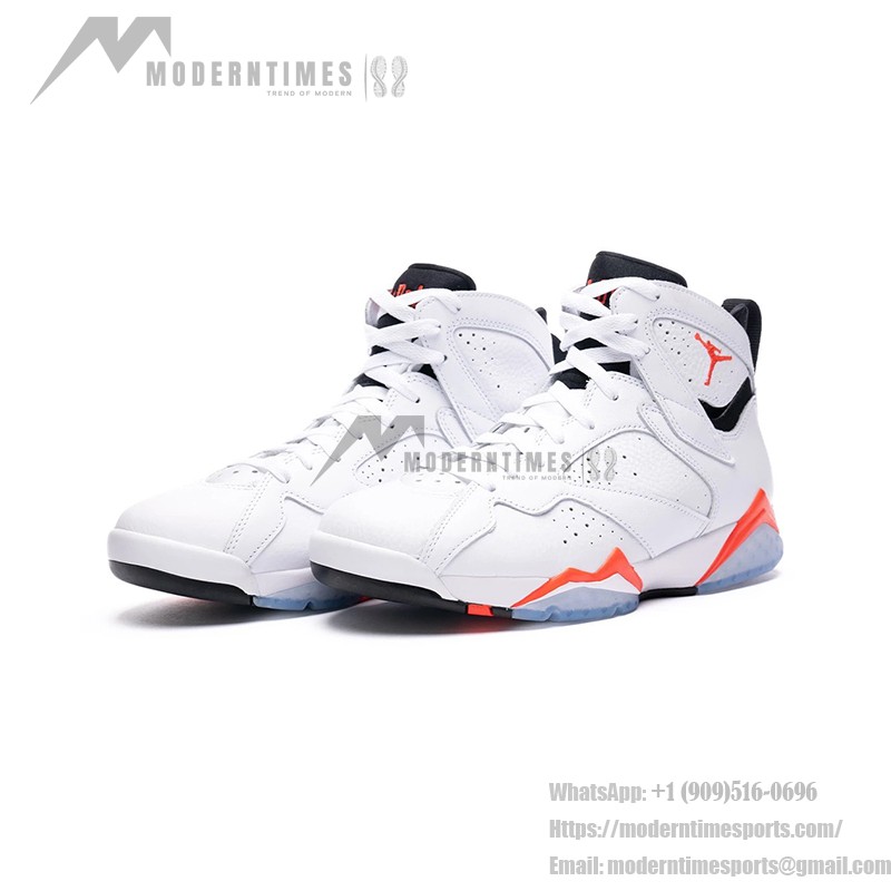 Air Jordan 7 Retro "White Infrared" - クラシックなハイカットシューズ Air Jordan 7 Retro "White Infrared" CU9307-160 ホワイトとレッドのハイカットバスケットシューズ