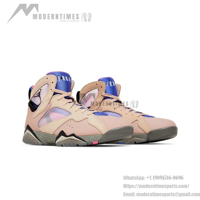 Air Jordan 7 SE "Sapphire" - レトロバスケットボールシューズ Air Jordan 7 SE "Sapphire" DJ2636-204 ピンクとサファイアのハイカットスニーカー