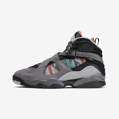Air Jordan 8 N7 "Pendleton" CQ9601-001 - Graue High-Top Basketball-Sneaker mit Tribal-Mustern, Klassisch und Robust