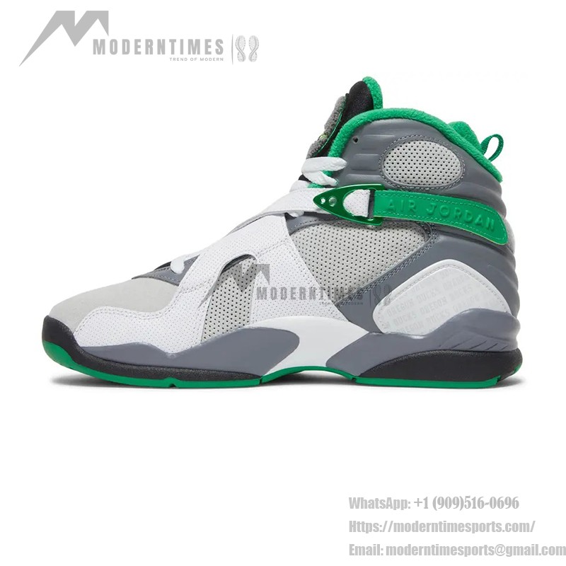 Air Jordan 8 PE "Pure Platinum" 1300-135 レトロハイカットシューズ Air Jordan 8 PE "Pure Platinum" 1300-135 ホワイトとグリーンのハイカットスニーカー