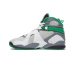 Air Jordan 8 PE "Pure Platinum" 1300-135 white and green high-top basketball sneakers