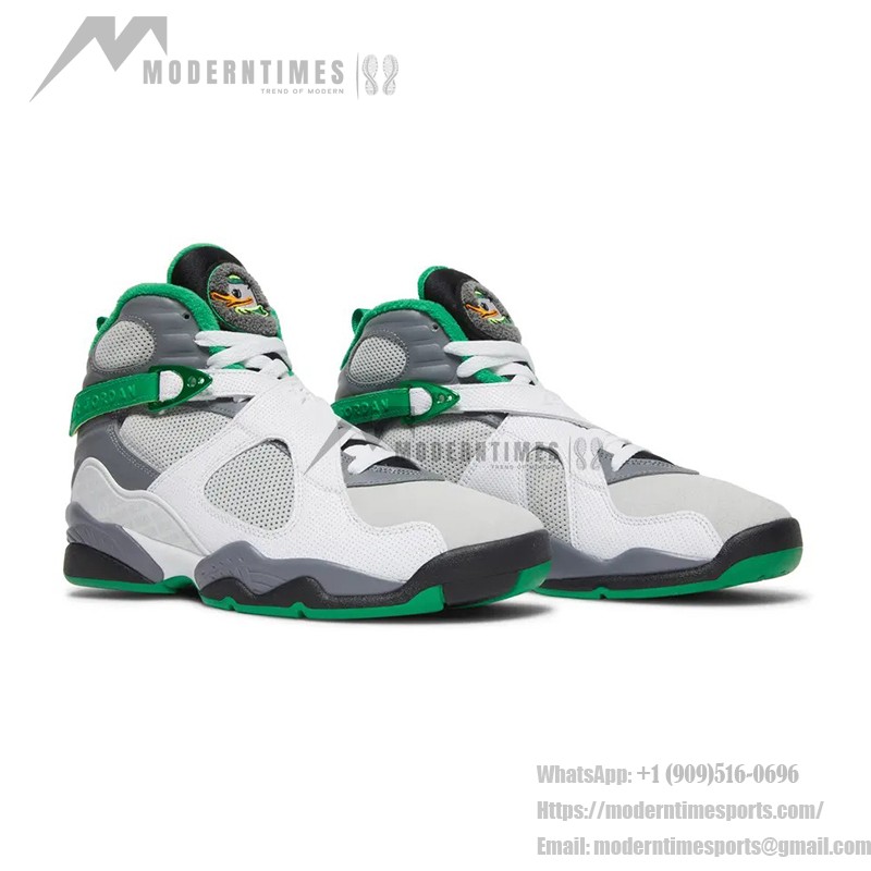 Air Jordan 8 PE "Pure Platinum" 1300-135 レトロハイカットシューズ Air Jordan 8 PE "Pure Platinum" 1300-135 ホワイトとグリーンのハイカットスニーカー