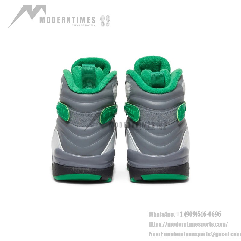 Air Jordan 8 PE "Pure Platinum" 1300-135 white and green high-top basketball sneakers