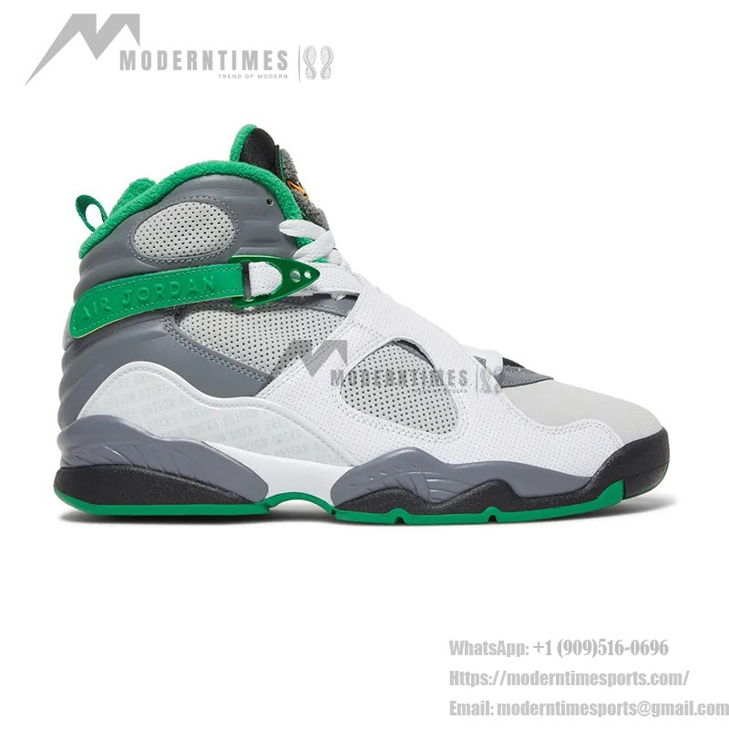 Air Jordan 8 PE "Pure Platinum" 1300-135 レトロハイカットシューズ Air Jordan 8 PE "Pure Platinum" 1300-135 ホワイトとグリーンのハイカットスニーカー