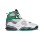 Air Jordan 8 PE "Pure Platinum" 1300-135 white and green high-top basketball sneakers