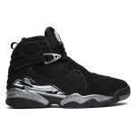 Air Jordan 8 Retro "Chrome" 305381-003 - レトロバスケットシューズ Air Jordan 8 Retro "Chrome" ブラックとシルバーのハイカットスニーカー