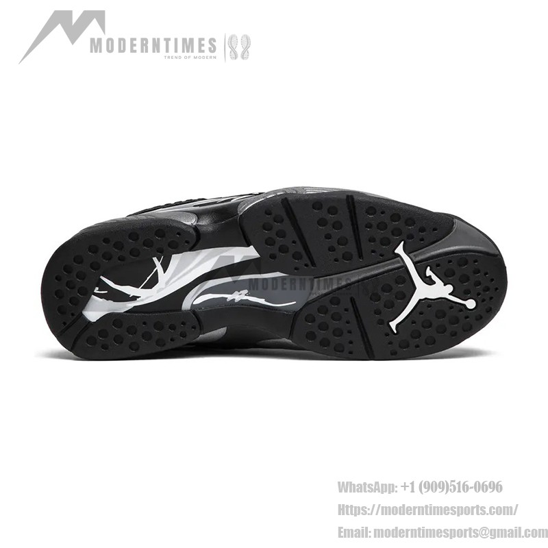 Air Jordan 8 Retro "Chrome" 305381-003 - レトロバスケットシューズ Air Jordan 8 Retro "Chrome" ブラックとシルバーのハイカットスニーカー