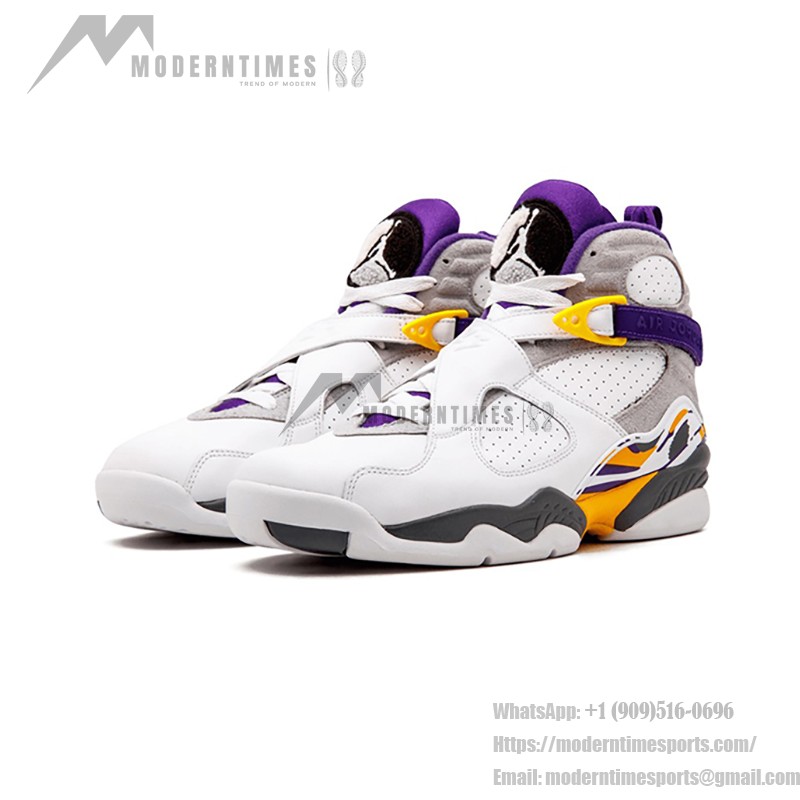 Air Jordan 8 Retro "Kobe Bryant" PE 305381-107 - レイカーズトリビュート Air Jordan 8 Retro Kobe Bryant PE ホワイト パープル ゴールドスニーカー
