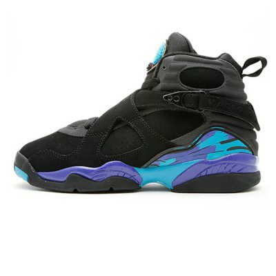 Air Jordan 8 Retro "Aqua" 305381-025 - クラシックなブラック＆アクア ハイカットバスケットボールスニーカー