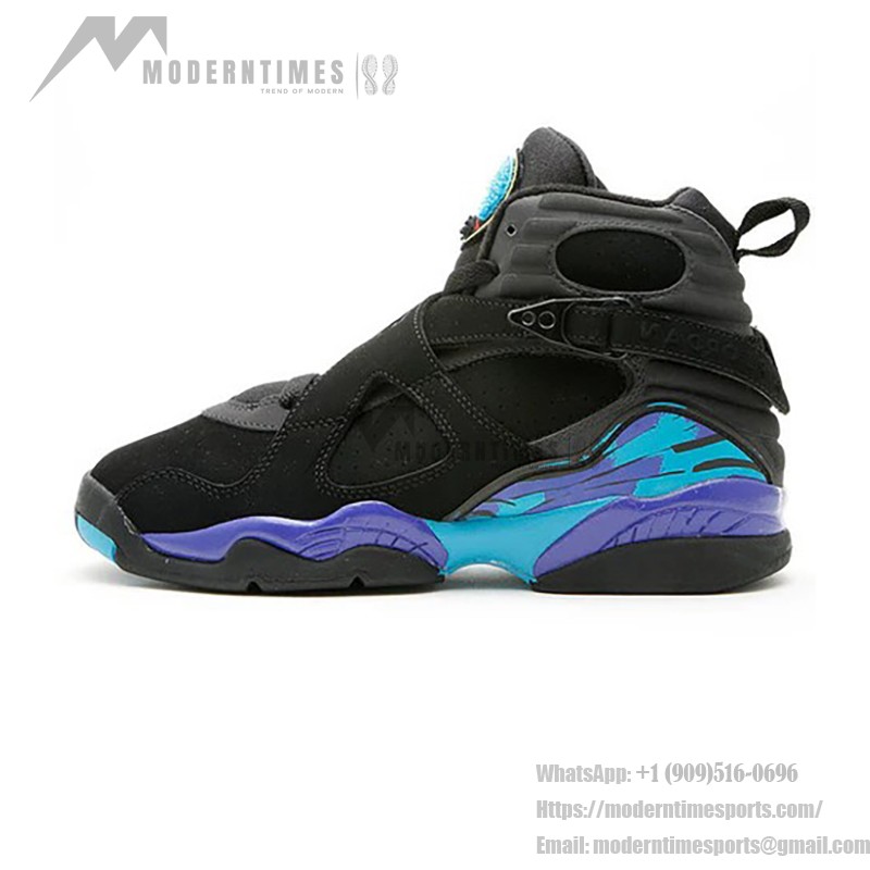 Air Jordan 8 Retro "Aqua" 305381-025 スニーカー Air Jordan 8 Retro "Aqua" クラシックブラック&アクア ハイカットスニーカー