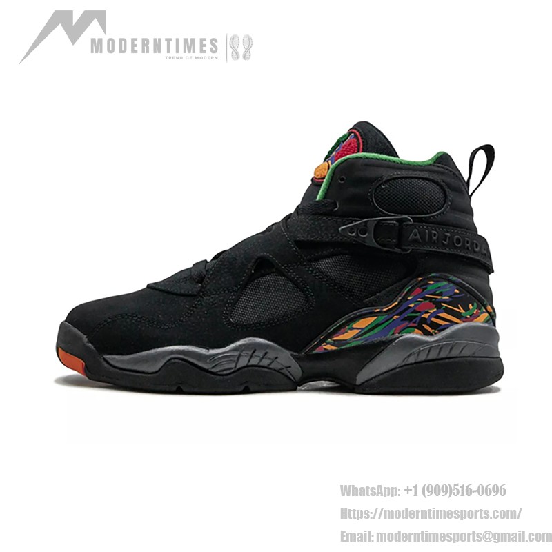 Air Jordan 8 Retro "Tinker" 305368-004 - レトロバスケットボールシューズ Air Jordan 8 Retro Tinker ブラックとマルチカラーのハイカットスニーカー