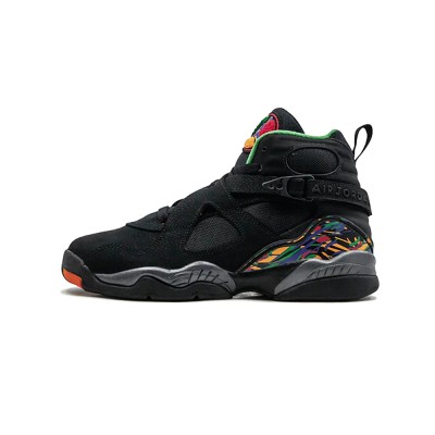 Air Jordan 8 Retro "Tinker" 305368-004 - Black and Multicolor High-Top Basketball Sneakers, Classic Retro Design