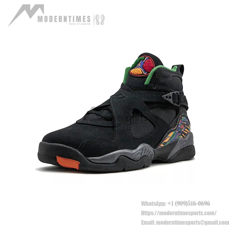 Air Jordan 8 Retro "Tinker" 305368-004 - レトロバスケットボールシューズ Air Jordan 8 Retro Tinker ブラックとマルチカラーのハイカットスニーカー