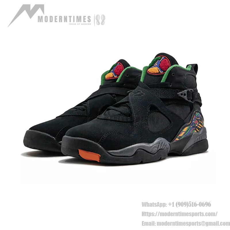 Air Jordan 8 Retro "Tinker" 305368-004 - レトロバスケットボールシューズ Air Jordan 8 Retro Tinker ブラックとマルチカラーのハイカットスニーカー