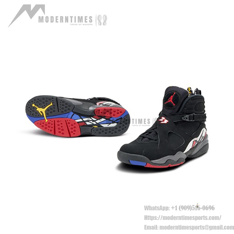 Air Jordan 8 Retro "Playoff" スニーカー Air Jordan 8 Retro "Playoff" ブラック&レッド ハイトップバスケットボールスニーカー