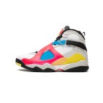 Air Jordan 8 Retro 'White/Black Multicolor' BQ7666-100 - マルチカラーデザインスニーカー Air Jordan 8 Retro 'White/Black Multicolor' - 大胆でスタイリッシュなスニーカー