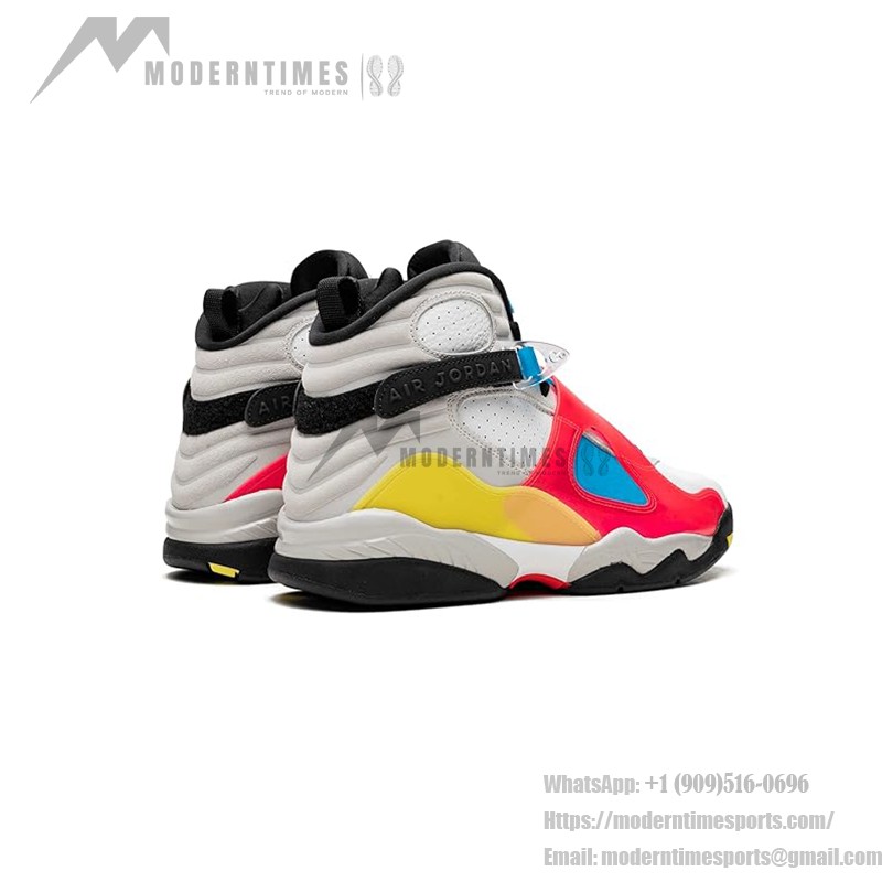 Air Jordan 8 Retro 'White/Black Multicolor' BQ7666-100 - マルチカラーデザインスニーカー Air Jordan 8 Retro 'White/Black Multicolor' - 大胆でスタイリッシュなスニーカー