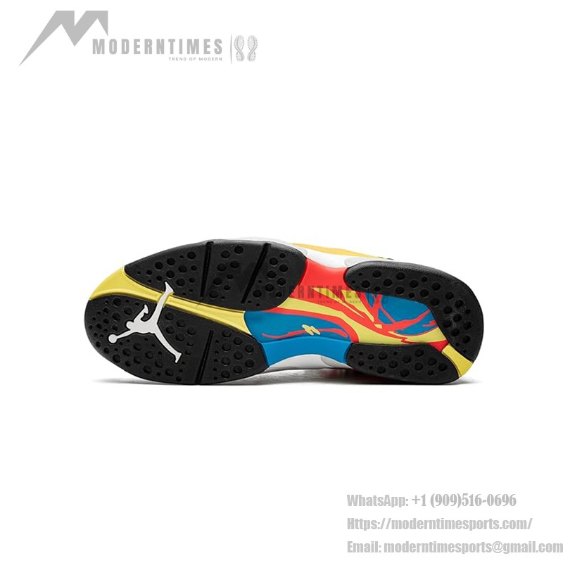 Air Jordan 8 Retro 'White/Black Multicolor' BQ7666-100 - マルチカラーデザインスニーカー Air Jordan 8 Retro 'White/Black Multicolor' - 大胆でスタイリッシュなスニーカー
