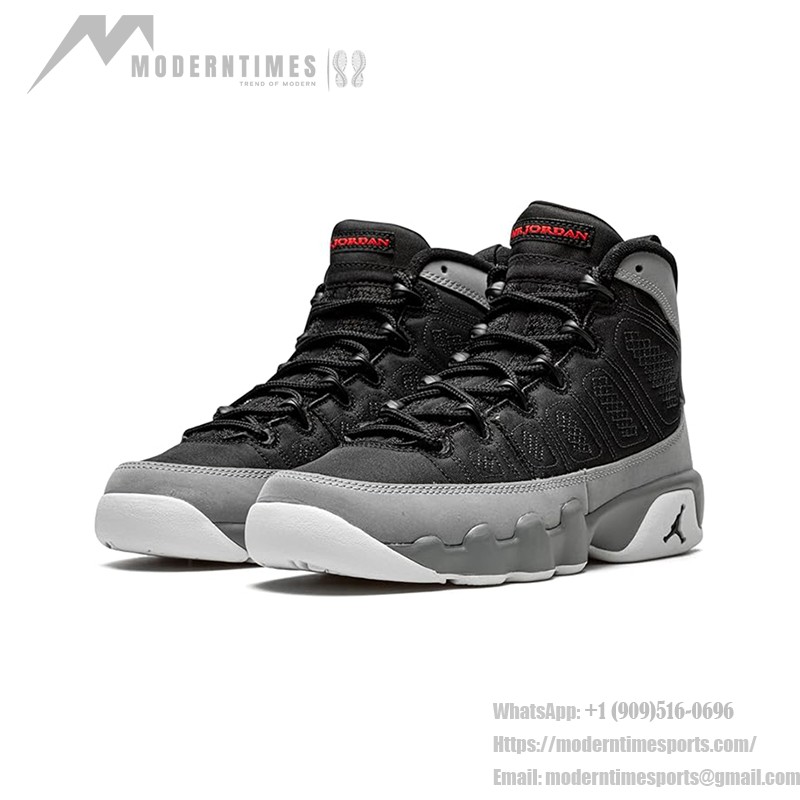 Air Jordan 9 GS 'Particle Grey' 302359-060 - スタイリッシュで快適なスニーカー Air Jordan 9 GS 'Particle Grey' - ブラックとグレーのクラシックスニーカー